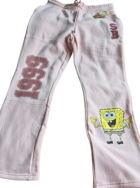 NWT 1999 Aeropostale × Spongebob Size Medium Pink Sweatpants